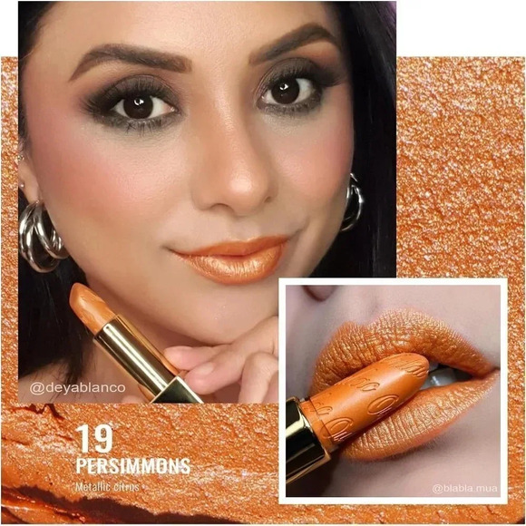 Oulac Metallic Orange Lipstick for Women, 4.3 g/0.15  oz (Persimmons(19)) - Picture 2 of 8